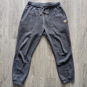 tentree Atlas Sweatpants In Blue And Grey Speckled Pattern